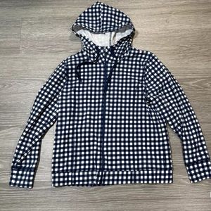 J. Crew checkered zipper front sweatshirt
